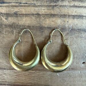 Gold Tone Hoop Earrings